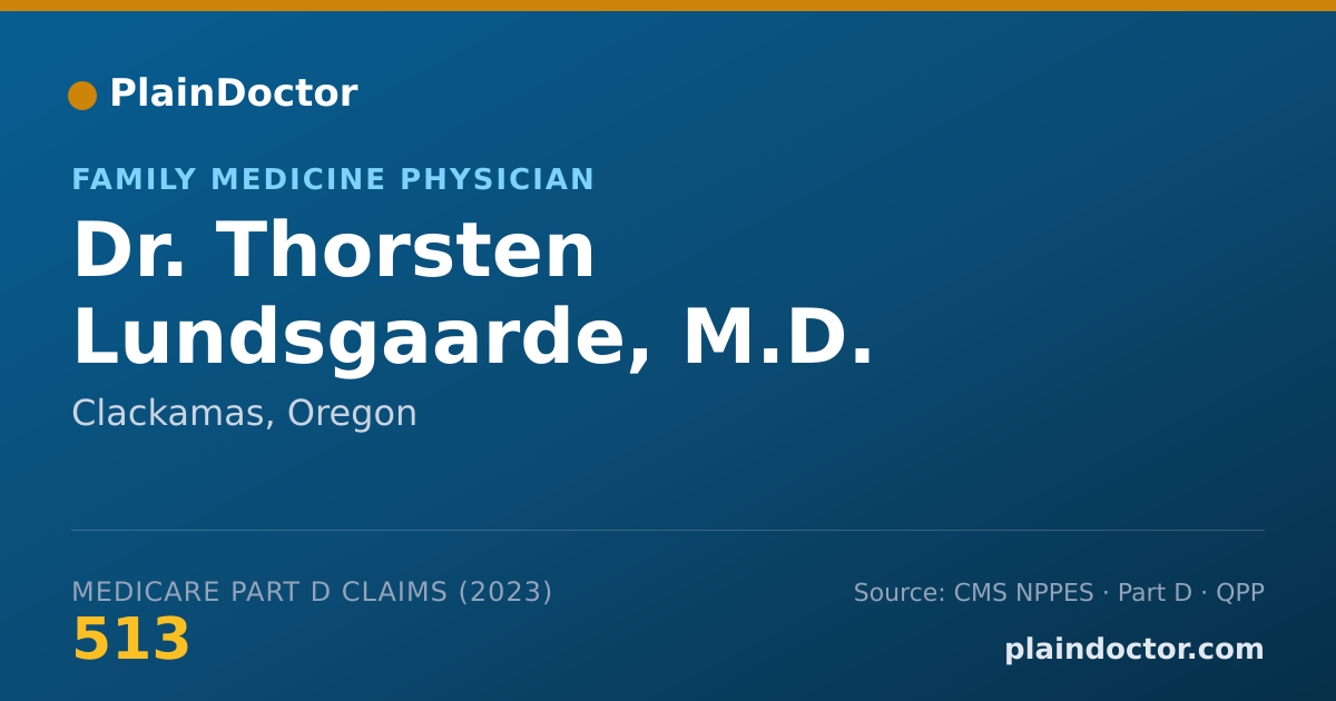 Shareable card for Thorsten Lundsgaarde, M.D. - Family Medicine Physician, Clackamas, OR