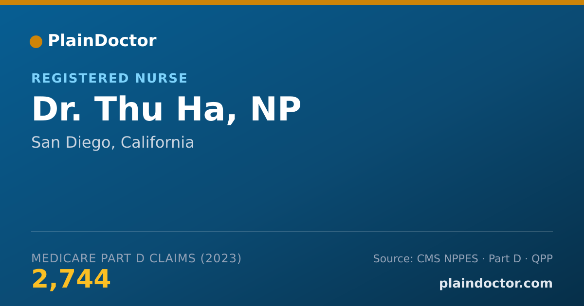 Shareable card for Thu Ha, NP - Registered Nurse, San Diego, CA