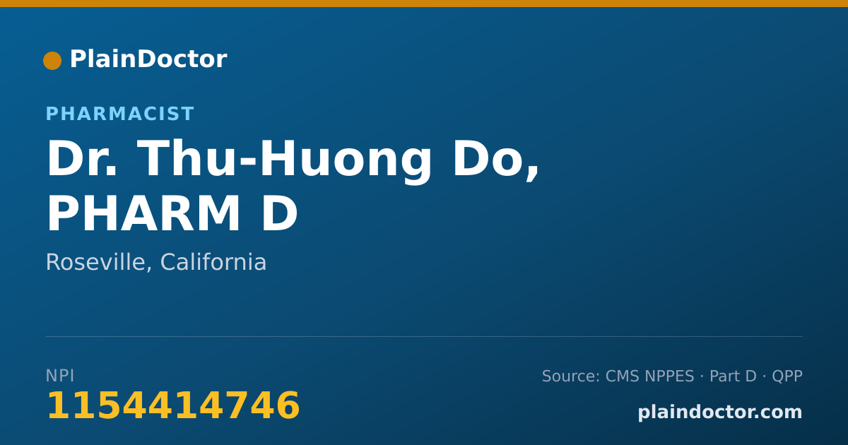 Shareable card for Thu-Huong Do, PHARM D - Pharmacist, Roseville, CA