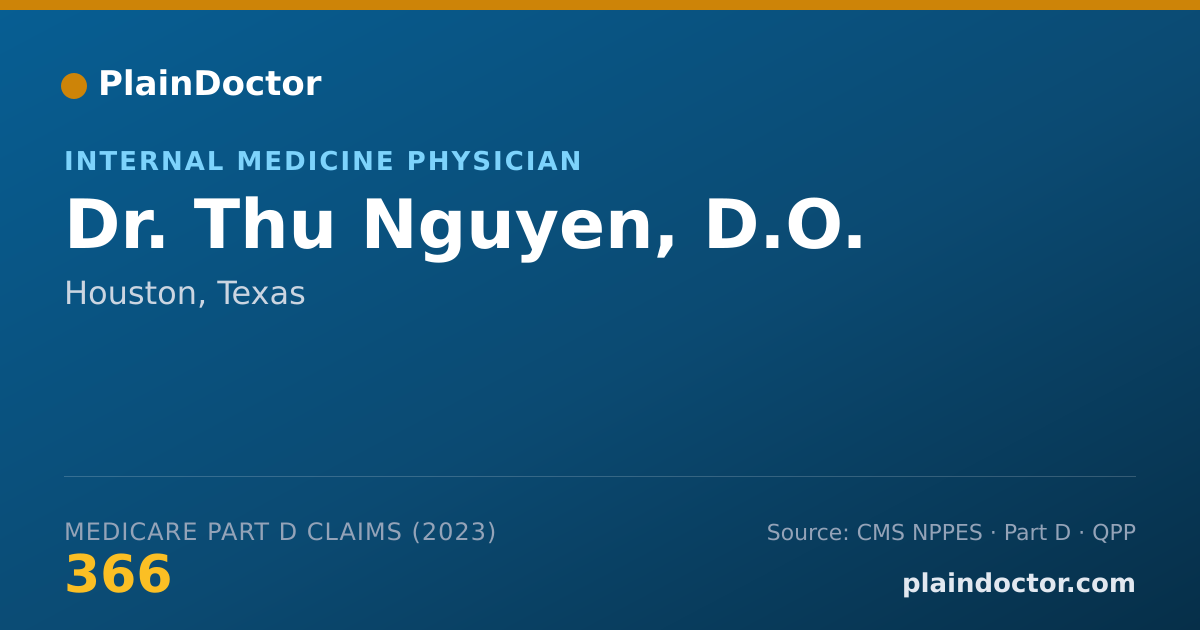 Shareable card for Thu Nguyen, D.O. - Internal Medicine Physician, Houston, TX