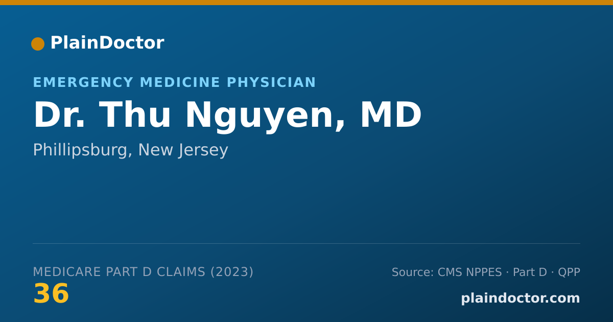 Shareable card for Thu Nguyen, MD - Emergency Medicine Physician, Phillipsburg, NJ