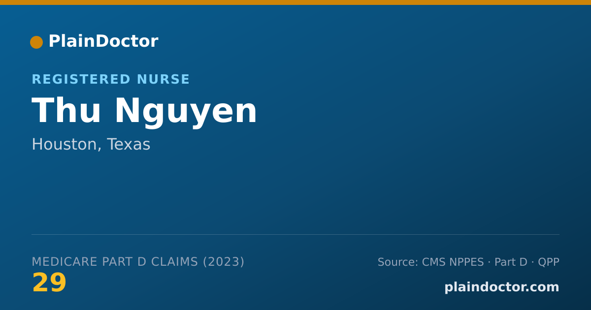 Shareable card for Thu Nguyen - Registered Nurse, Houston, TX