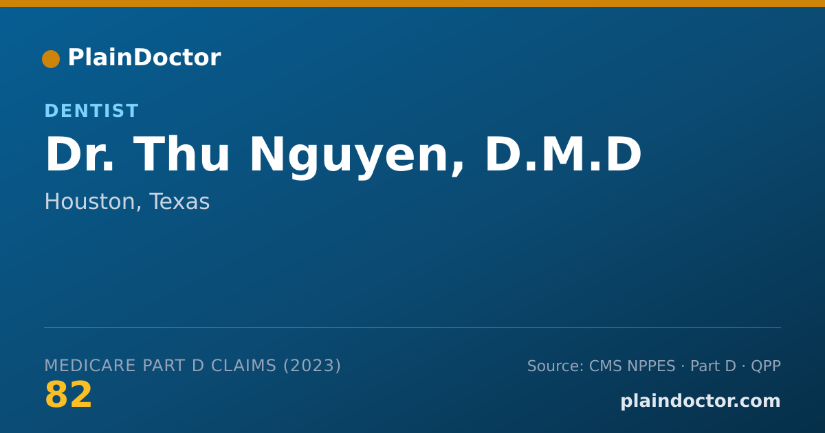 Shareable card for Thu Nguyen, D.M.D - Dentist, Houston, TX