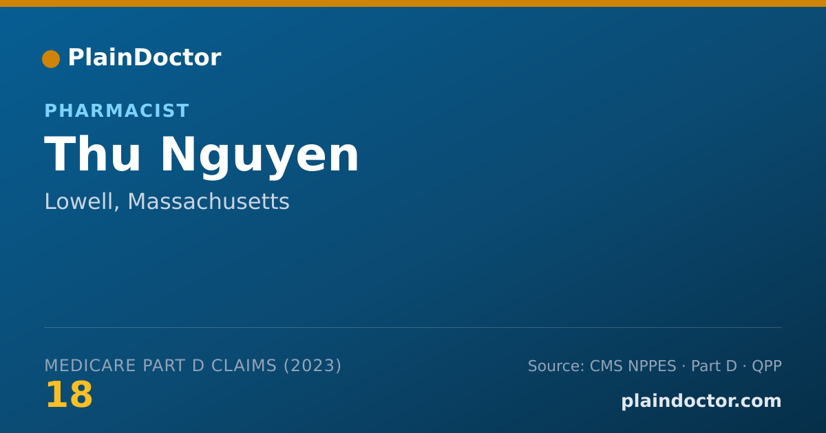 Shareable card for Thu Nguyen - Pharmacist, Lowell, MA