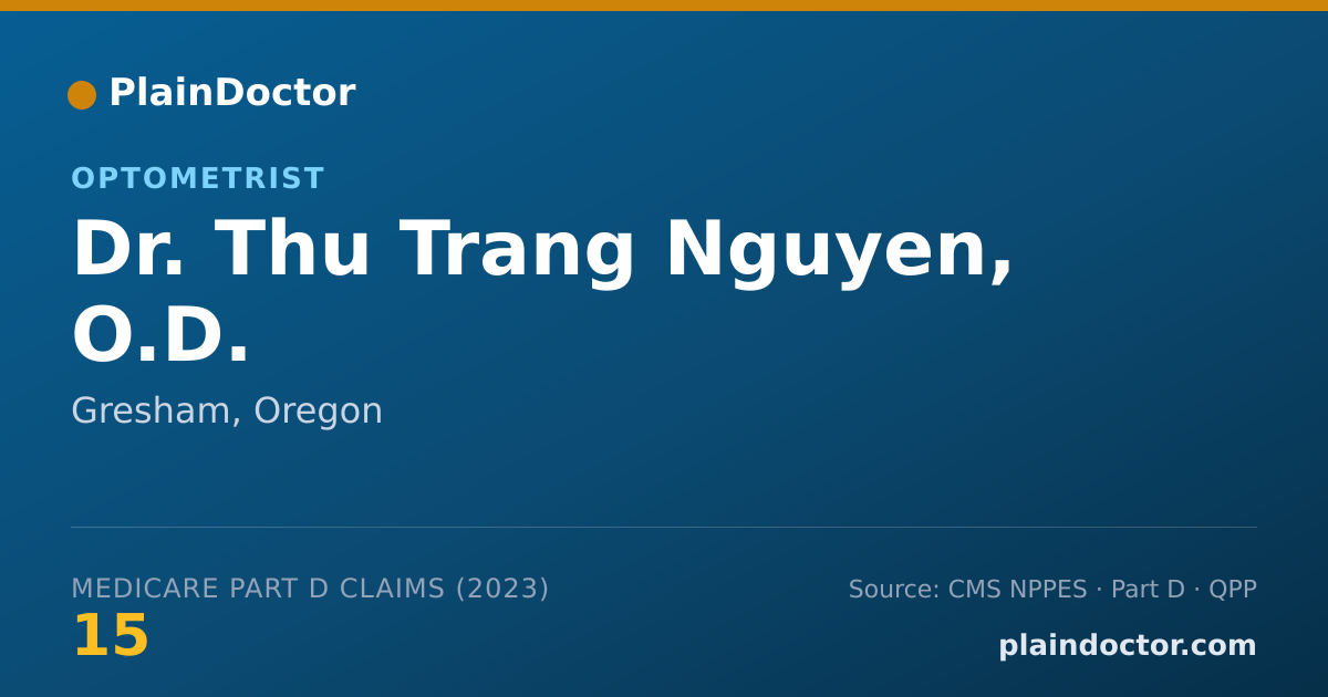 Shareable card for Thu Trang Nguyen, O.D. - Optometrist, Gresham, OR