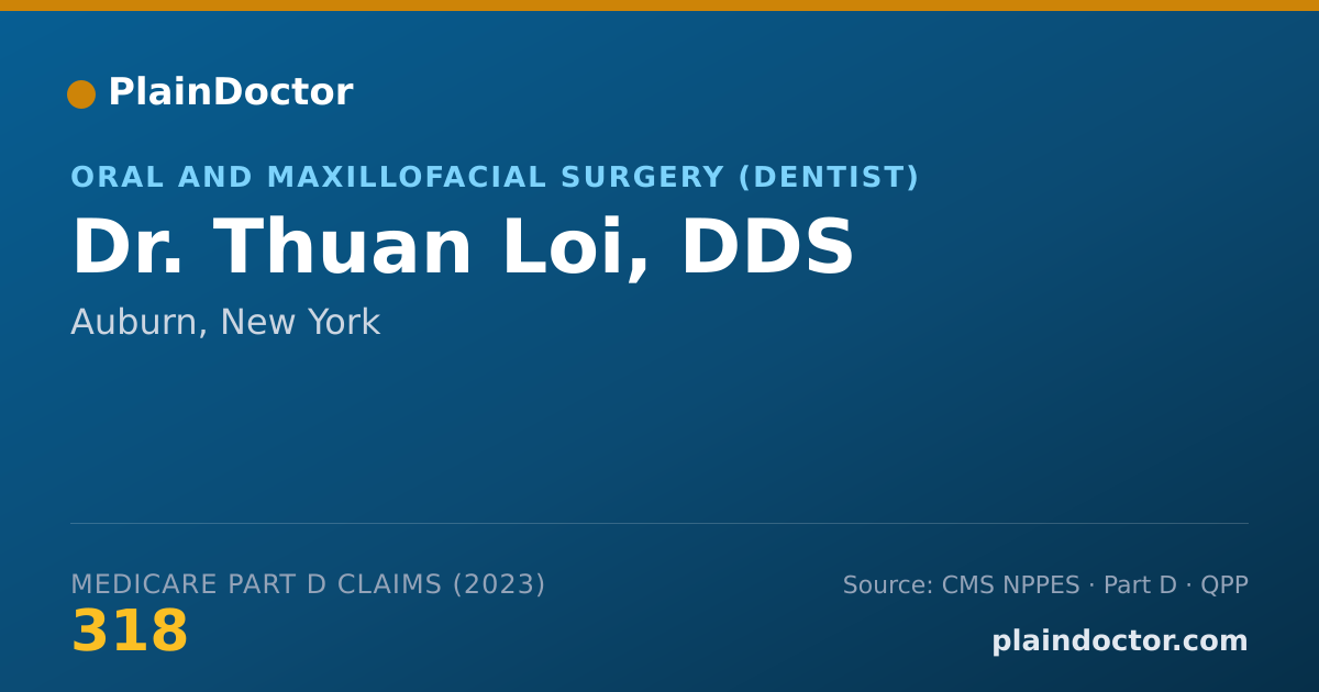 Shareable card for Thuan Loi, DDS - Oral and Maxillofacial Surgery (Dentist), Auburn, NY
