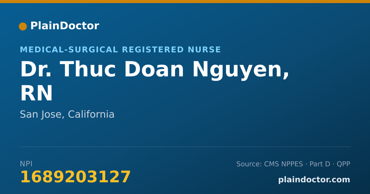 Shareable card for Thuc Doan Nguyen, RN - Medical-Surgical Registered Nurse, San Jose, CA