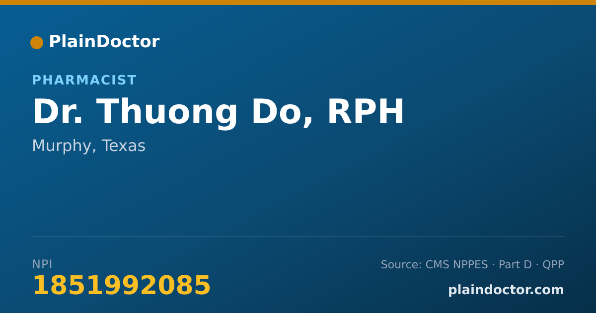 Shareable card for Thuong Do, RPH - Pharmacist, Murphy, TX