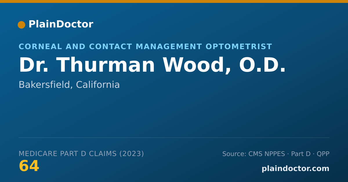 Shareable card for Thurman Wood, O.D. - Corneal and Contact Management Optometrist, Bakersfield, CA