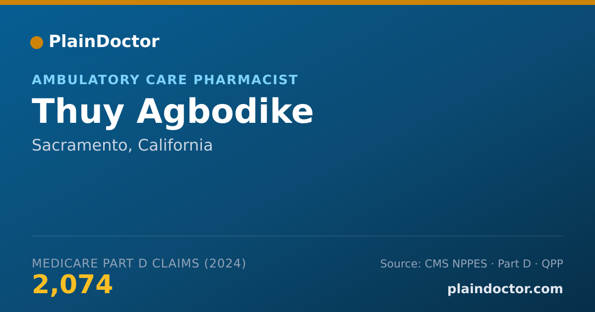 Shareable card for Thuy Agbodike - Ambulatory Care Pharmacist, Sacramento, CA