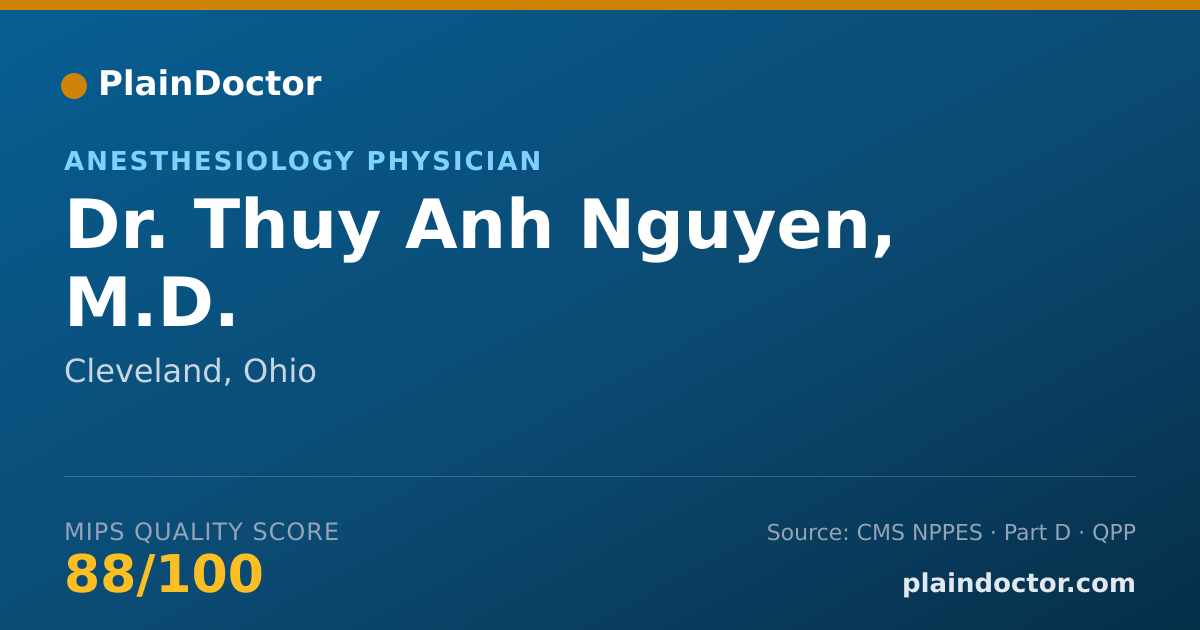 Shareable card for Thuy Anh Nguyen, M.D. - Anesthesiology Physician, Cleveland, OH