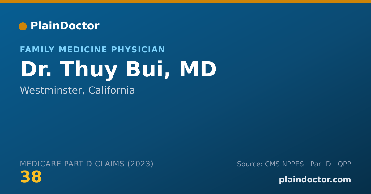 Shareable card for Thuy Bui, MD - Family Medicine Physician, Westminster, CA