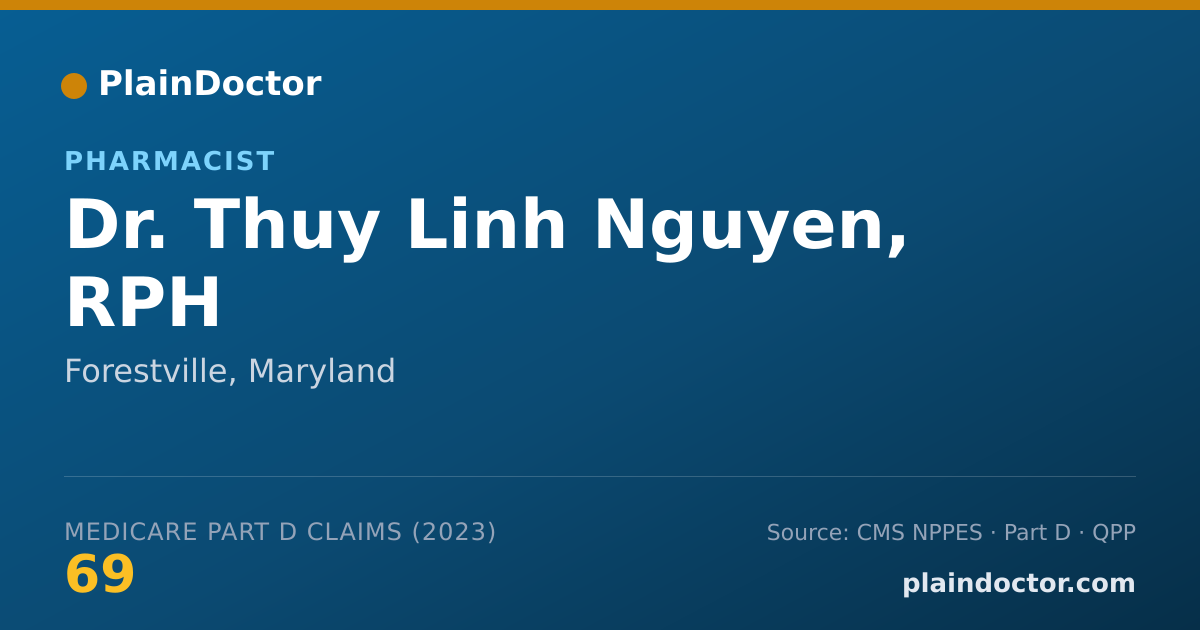 Shareable card for Thuy Linh Nguyen, RPH - Pharmacist, Forestville, MD