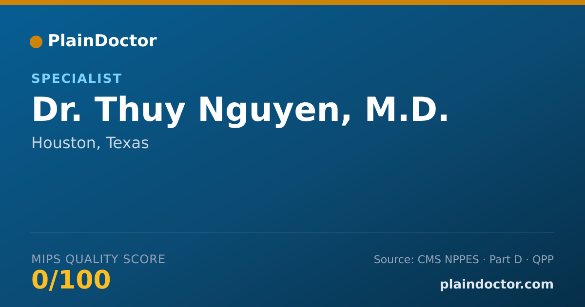 Shareable card for Thuy Nguyen, M.D. - Specialist, Houston, TX