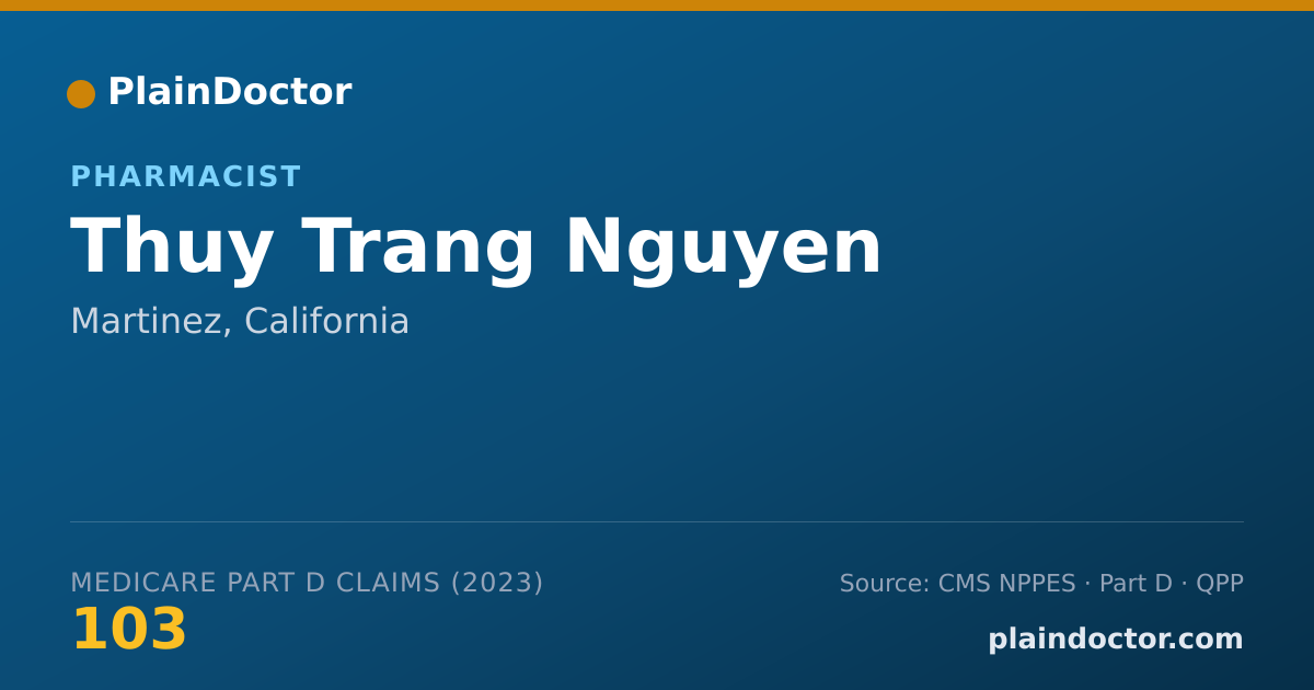 Shareable card for Thuy Trang Nguyen - Pharmacist, Martinez, CA