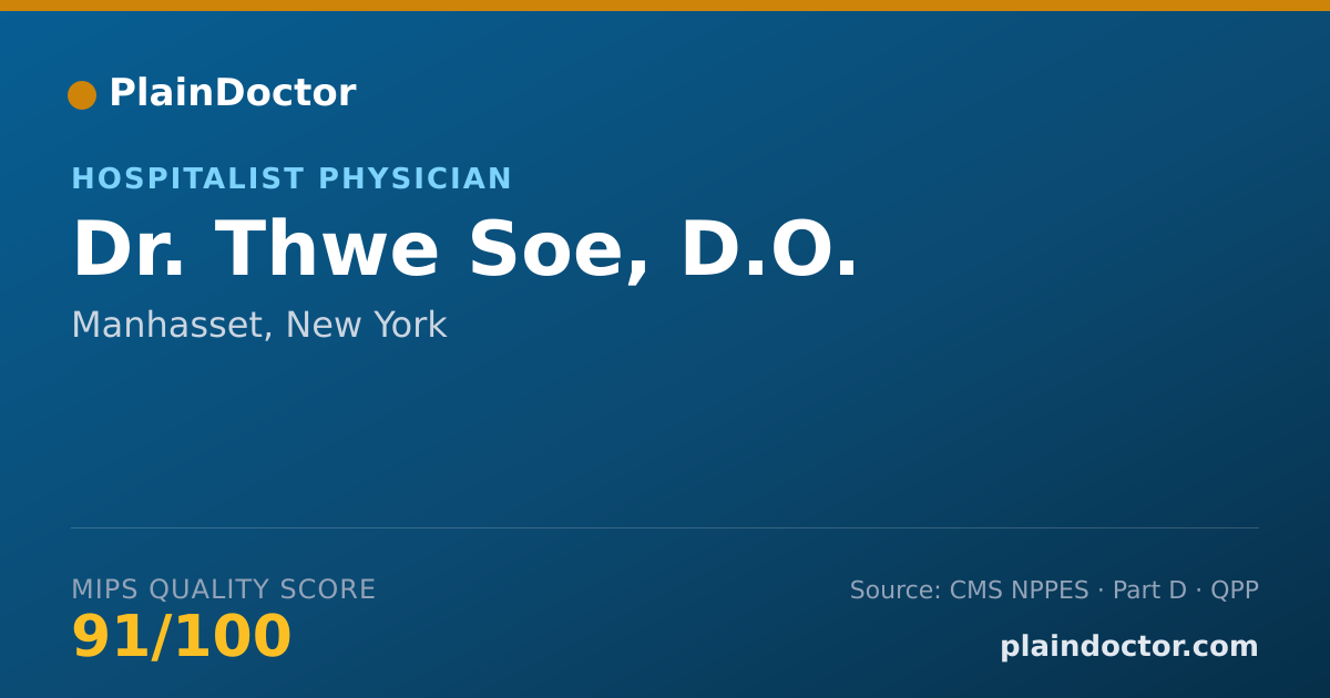 Shareable card for Thwe Soe, D.O. - Hospitalist Physician, Manhasset, NY