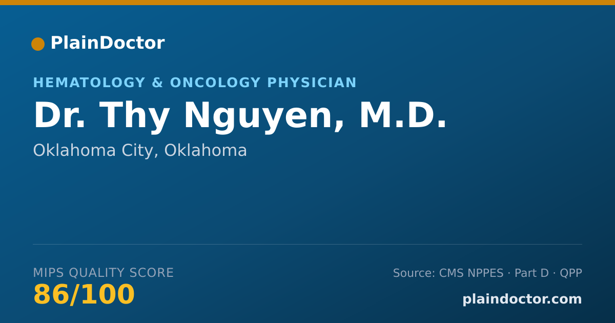Shareable card for Thy Nguyen, M.D. - Hematology & Oncology Physician, Oklahoma City, OK
