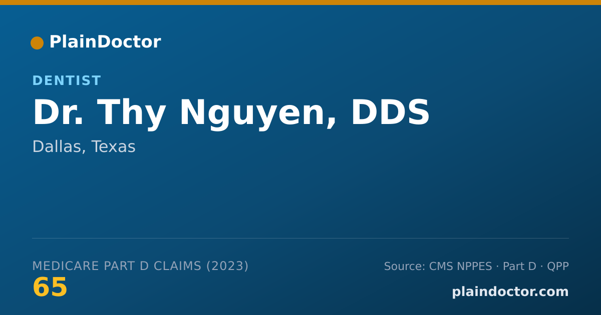 Shareable card for Thy Nguyen, DDS - Dentist, Dallas, TX
