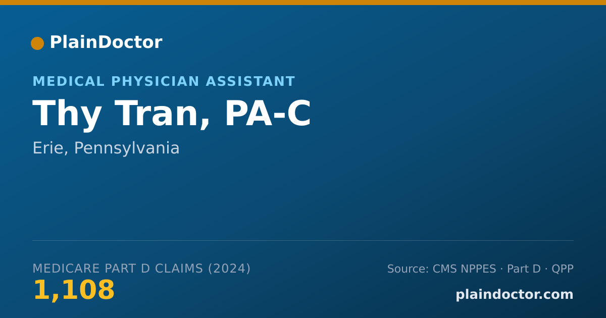 Shareable card for Thy Tran, PA-C - Medical Physician Assistant, Erie, PA