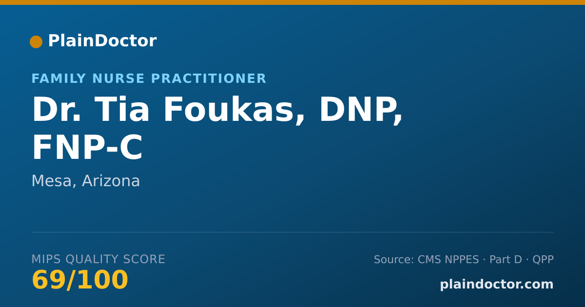 Shareable card for Tia Foukas, DNP, FNP-C - Family Nurse Practitioner, Mesa, AZ