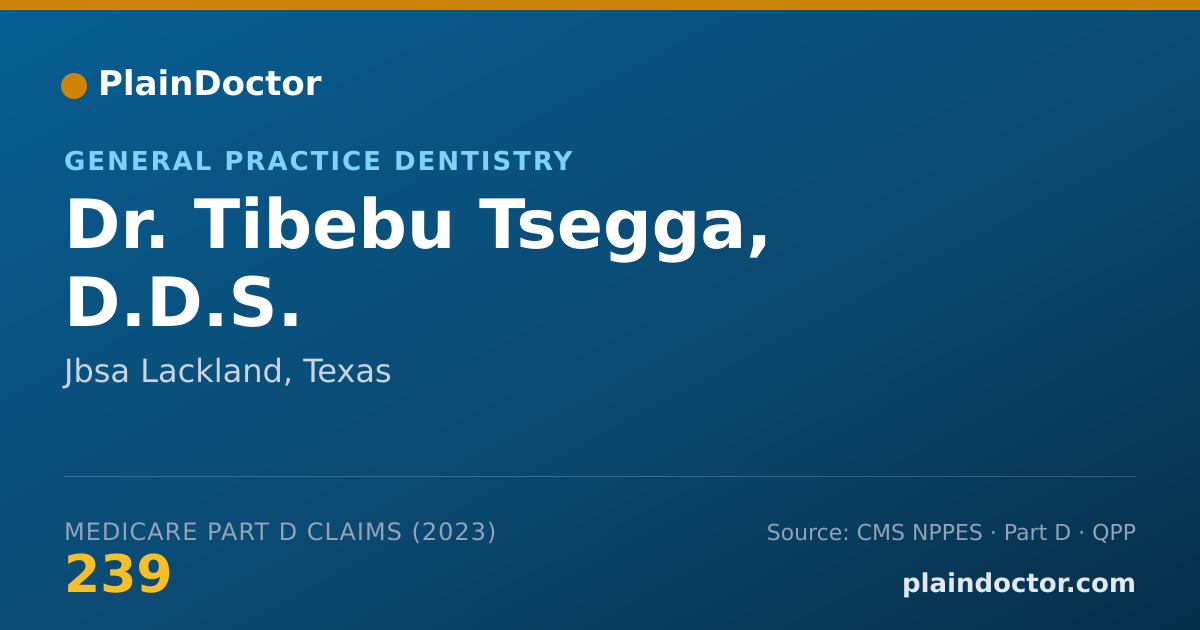 Shareable card for Tibebu Tsegga, D.D.S. - General Practice Dentistry, Jbsa Lackland, TX