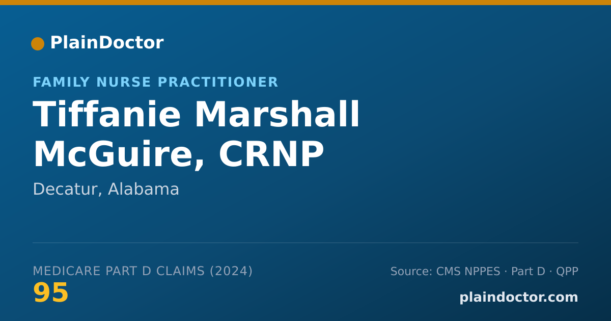 Shareable card for Tiffanie Marshall McGuire, CRNP - Family Nurse Practitioner, Decatur, AL