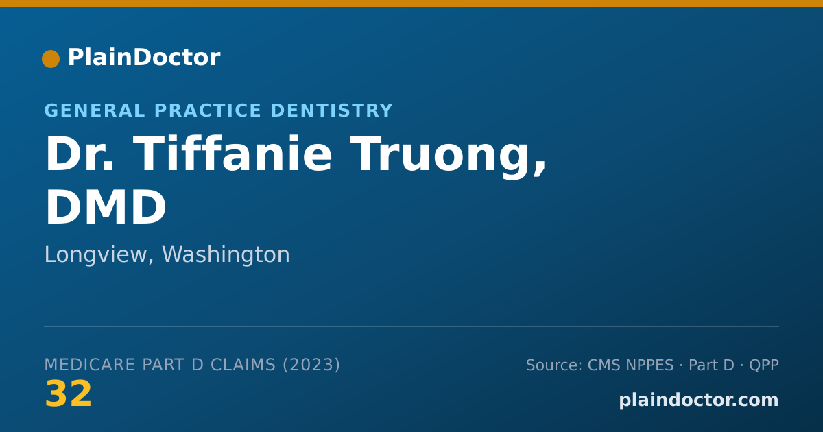 Shareable card for Tiffanie Truong, DMD - General Practice Dentistry, Longview, WA