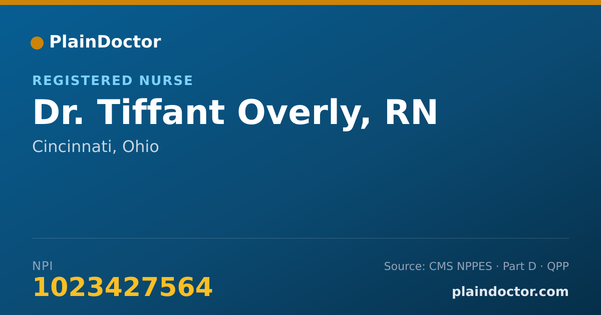 Shareable card for Tiffant Overly, RN - Registered Nurse, Cincinnati, OH