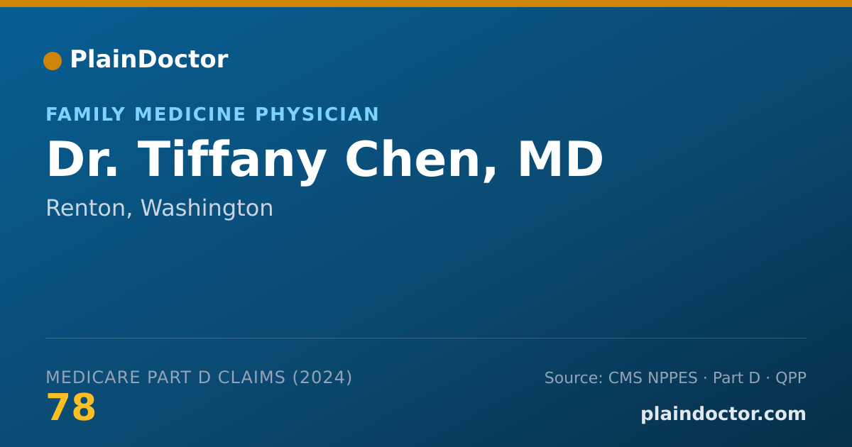 Shareable card for Tiffany Chen, MD - Family Medicine Physician, Renton, WA