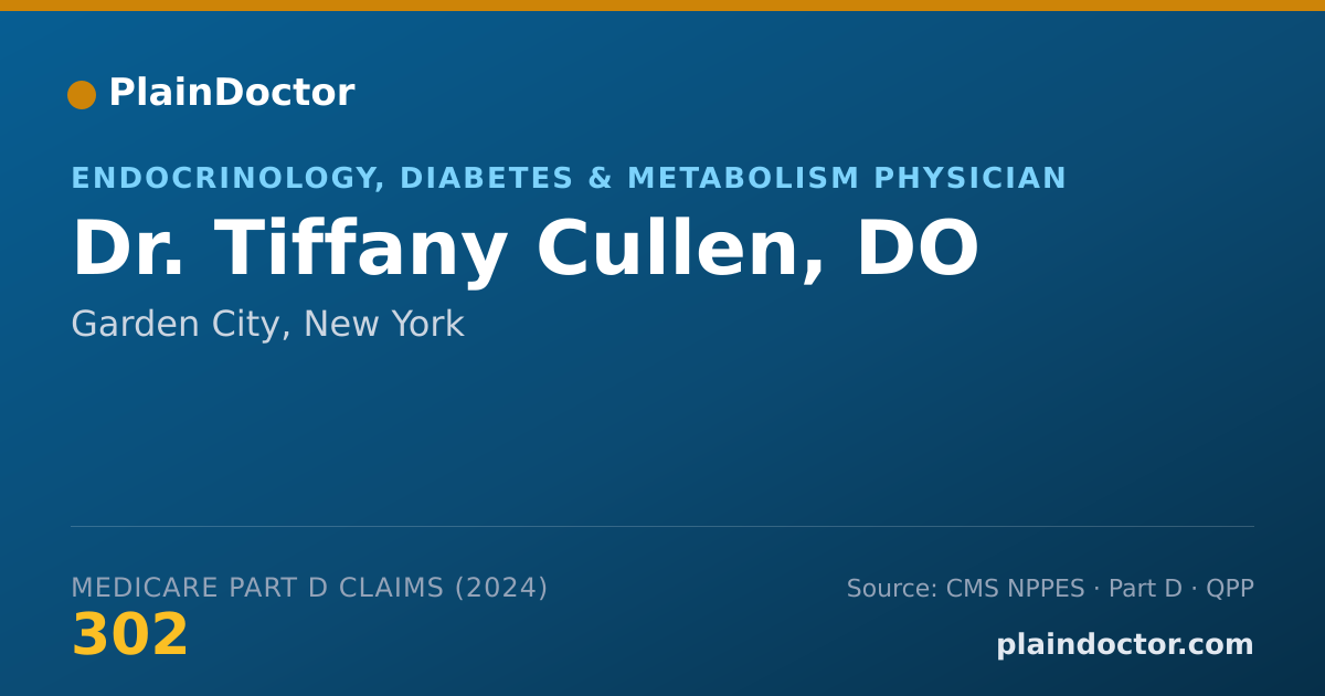 Shareable card for Tiffany Cullen, DO - Endocrinology, Diabetes & Metabolism Physician, Garden City, NY