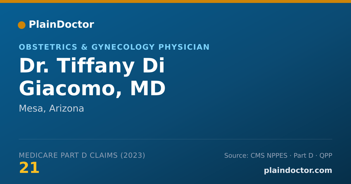 Shareable card for Tiffany Di Giacomo, MD - Obstetrics & Gynecology Physician, Mesa, AZ