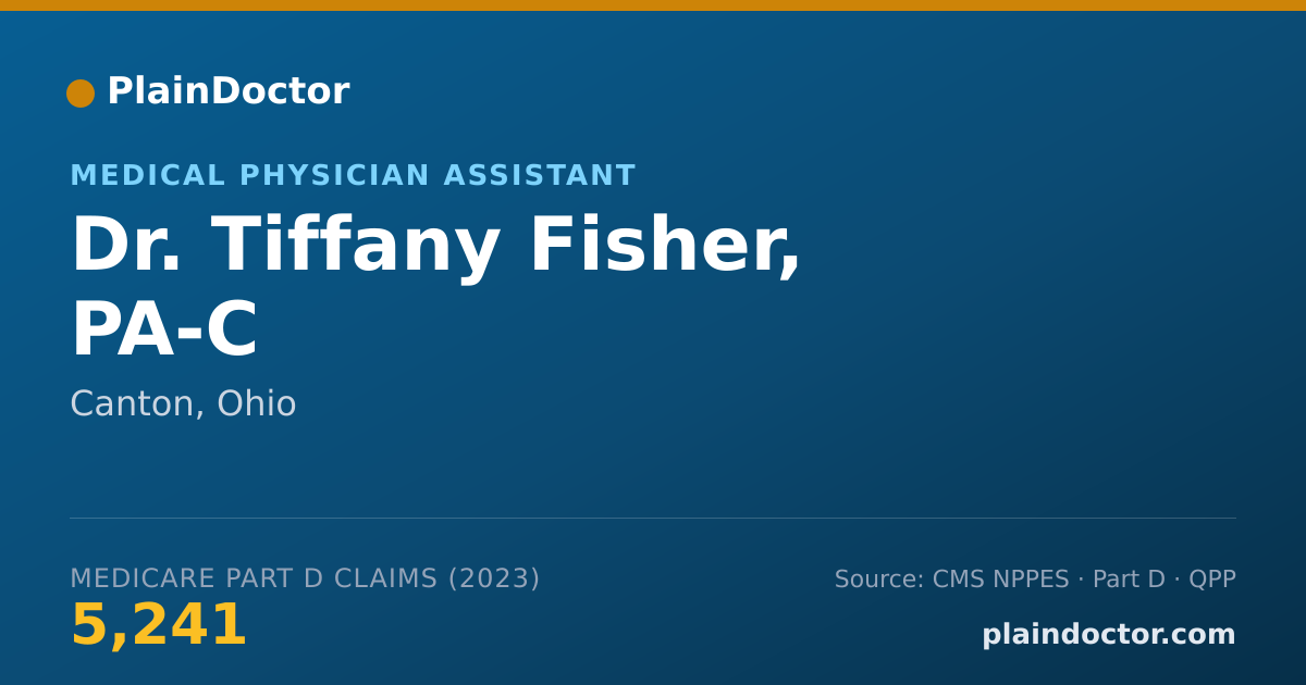 Shareable card for Tiffany Fisher, PA-C - Medical Physician Assistant, Canton, OH