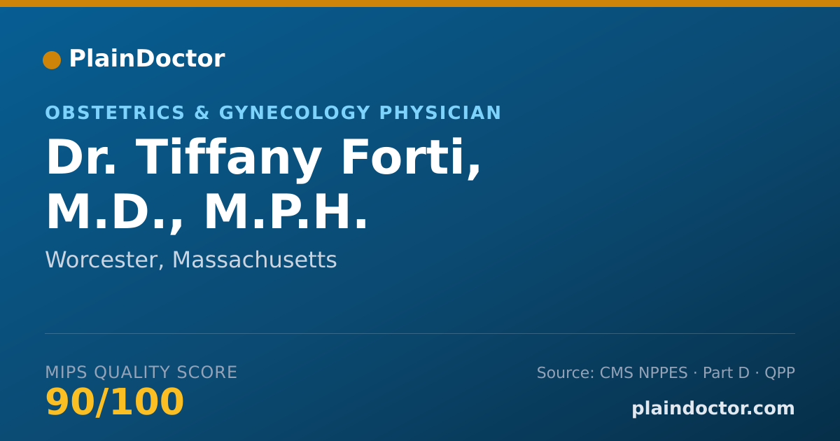 Shareable card for Tiffany Forti, M.D., M.P.H. - Obstetrics & Gynecology Physician, Worcester, MA