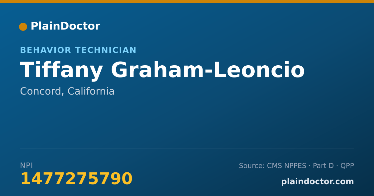 Shareable card for Tiffany Graham-Leoncio - Behavior Technician, Concord, CA