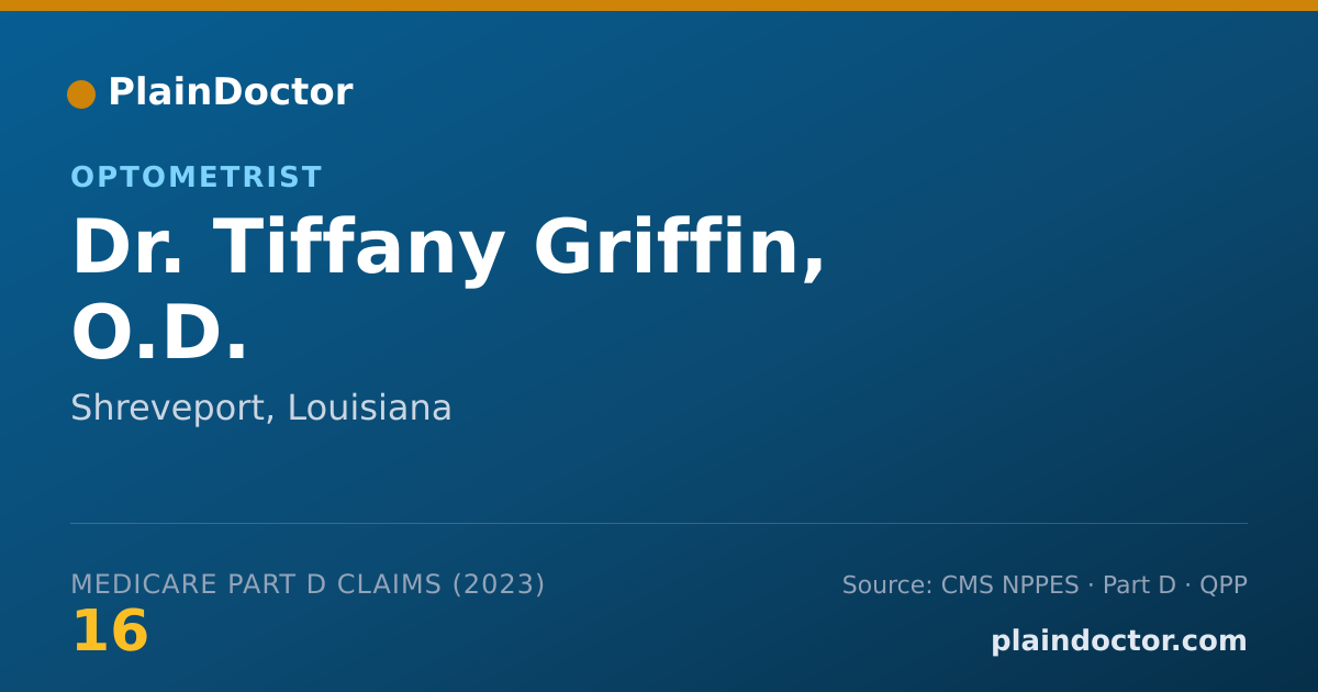 Shareable card for Tiffany Griffin, O.D. - Optometrist, Shreveport, LA