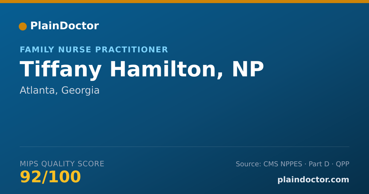 Shareable card for Tiffany Hamilton, NP - Family Nurse Practitioner, Atlanta, GA
