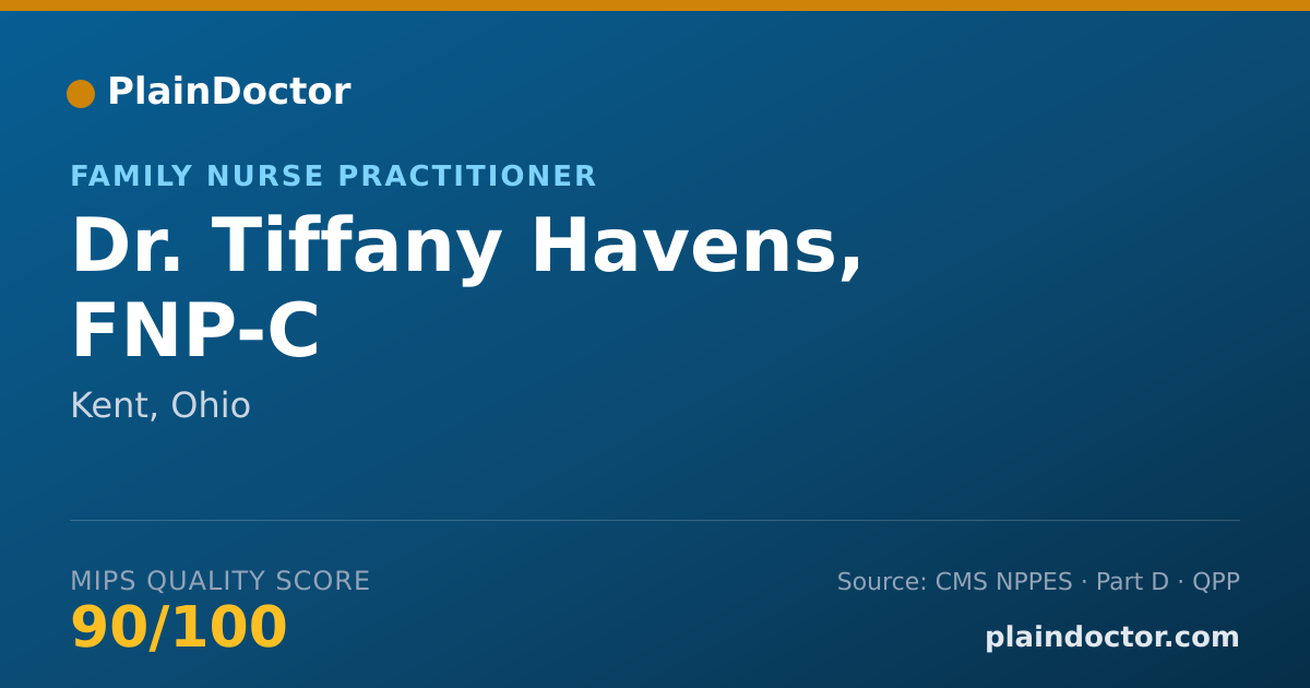 Shareable card for Tiffany Havens, FNP-C - Family Nurse Practitioner, Kent, OH