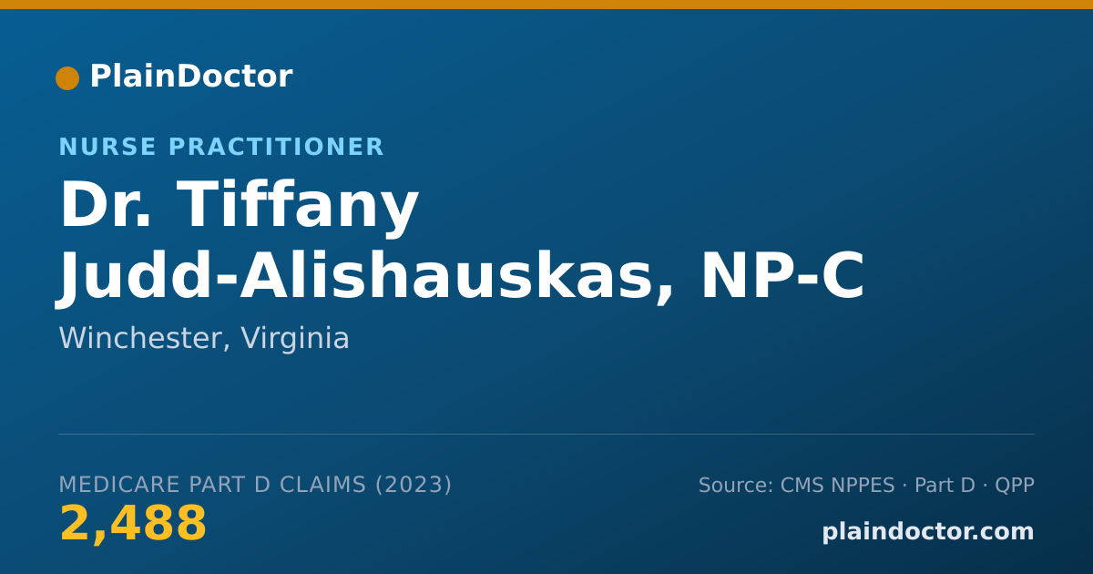 Shareable card for Tiffany Judd-Alishauskas, NP-C - Nurse Practitioner, Winchester, VA