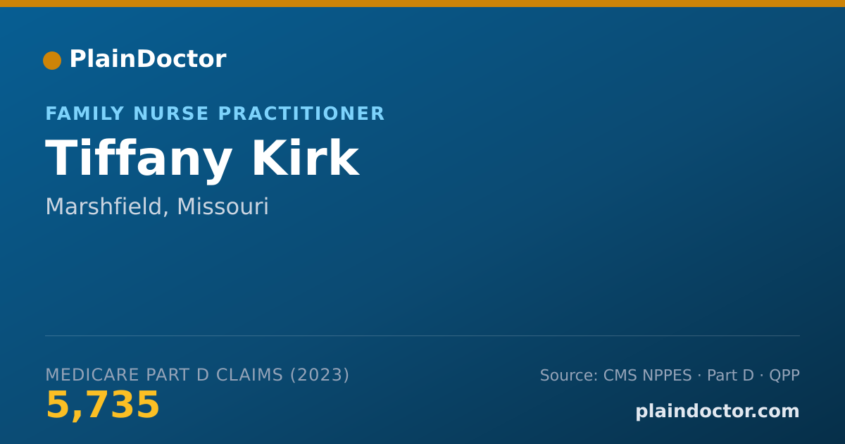 Shareable card for Tiffany Kirk - Family Nurse Practitioner, Marshfield, MO