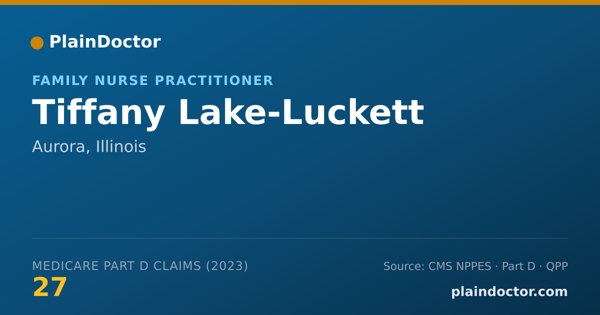 Shareable card for Tiffany Lake-Luckett - Family Nurse Practitioner, Aurora, IL