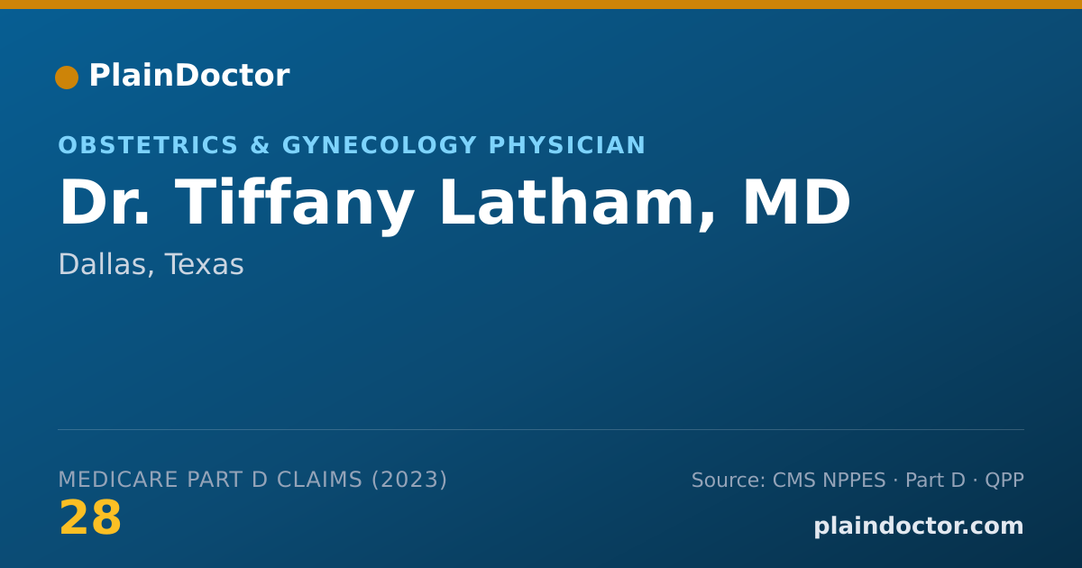 Shareable card for Tiffany Latham, MD - Obstetrics & Gynecology Physician, Dallas, TX