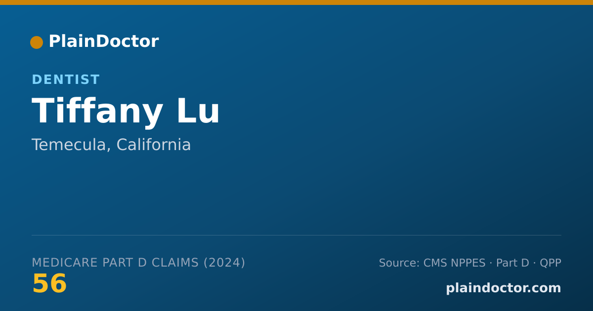 Shareable card for Tiffany Lu - Dentist, Temecula, CA