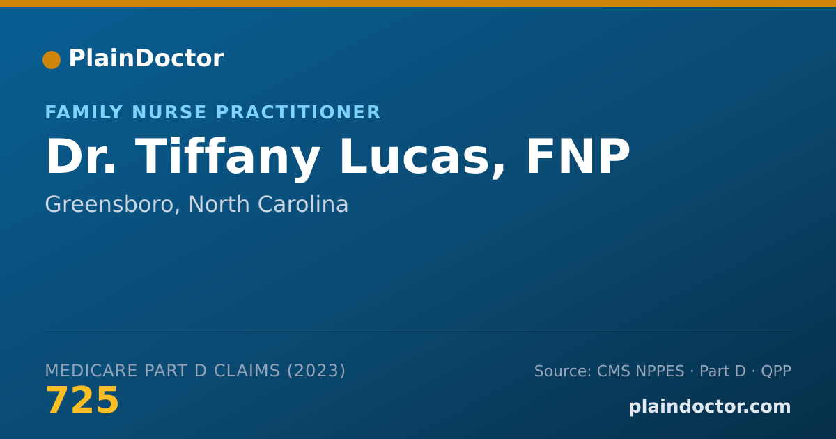Shareable card for Tiffany Lucas, FNP - Family Nurse Practitioner, Greensboro, NC