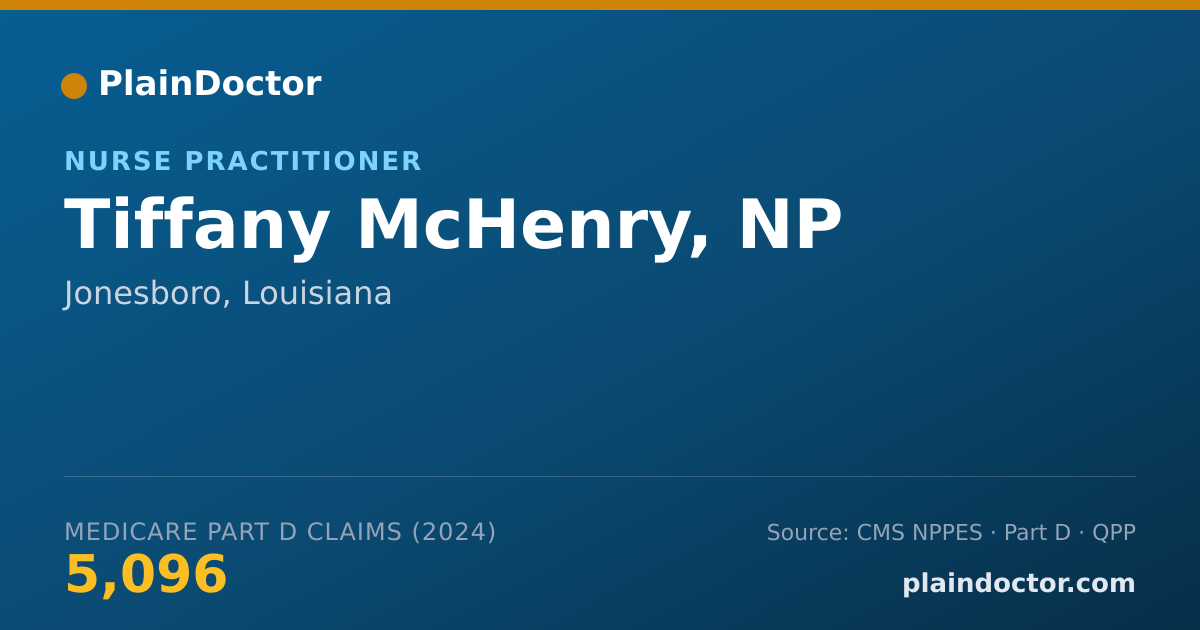 Shareable card for Tiffany McHenry, NP - Nurse Practitioner, Jonesboro, LA