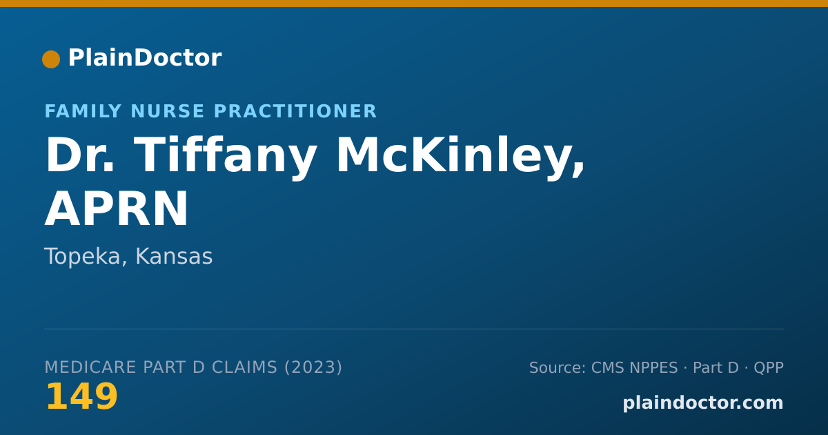 Shareable card for Tiffany McKinley, APRN - Family Nurse Practitioner, Topeka, KS