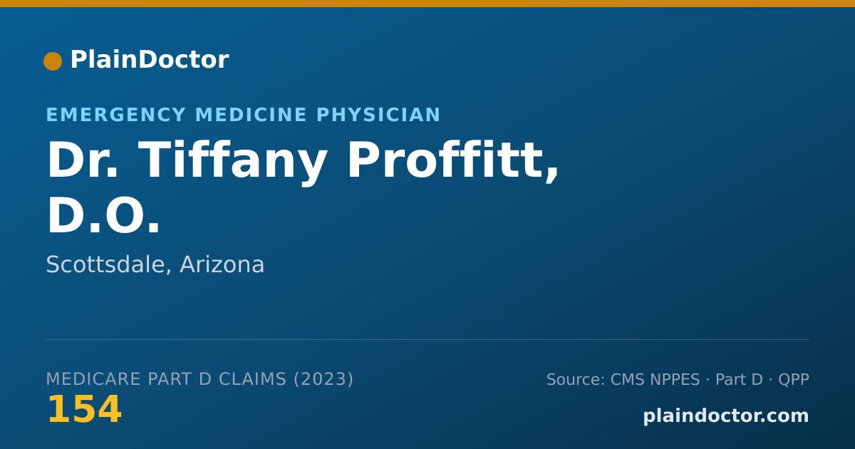 Shareable card for Tiffany Proffitt, D.O. - Emergency Medicine Physician, Scottsdale, AZ