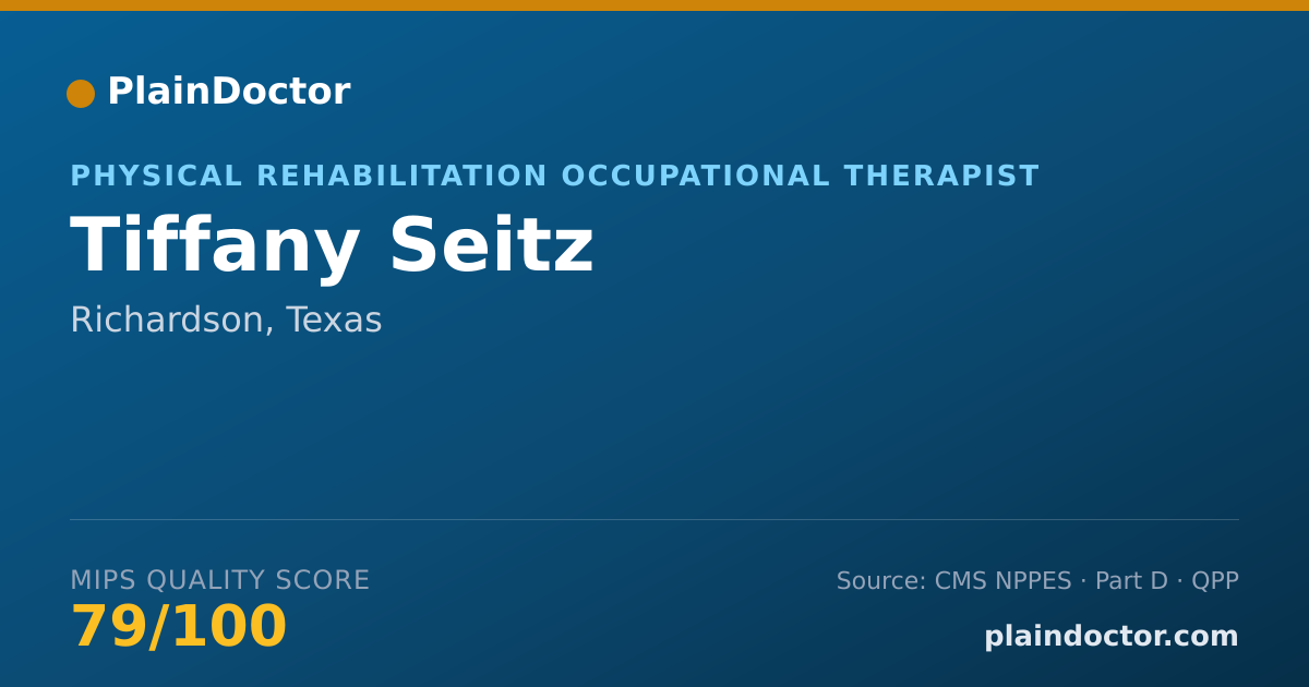 Shareable card for Tiffany Seitz - Physical Rehabilitation Occupational Therapist, Richardson, TX