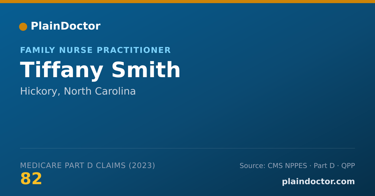 Shareable card for Tiffany Smith - Family Nurse Practitioner, Hickory, NC