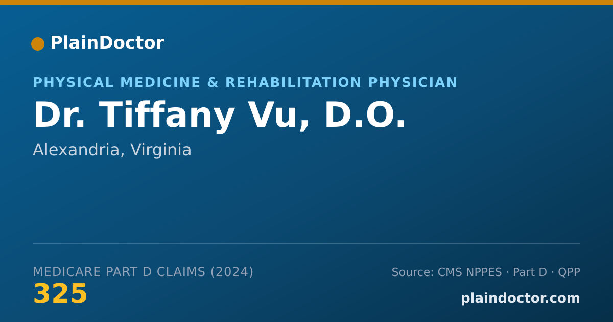 Shareable card for Tiffany Vu, D.O. - Physical Medicine & Rehabilitation Physician, Alexandria, VA