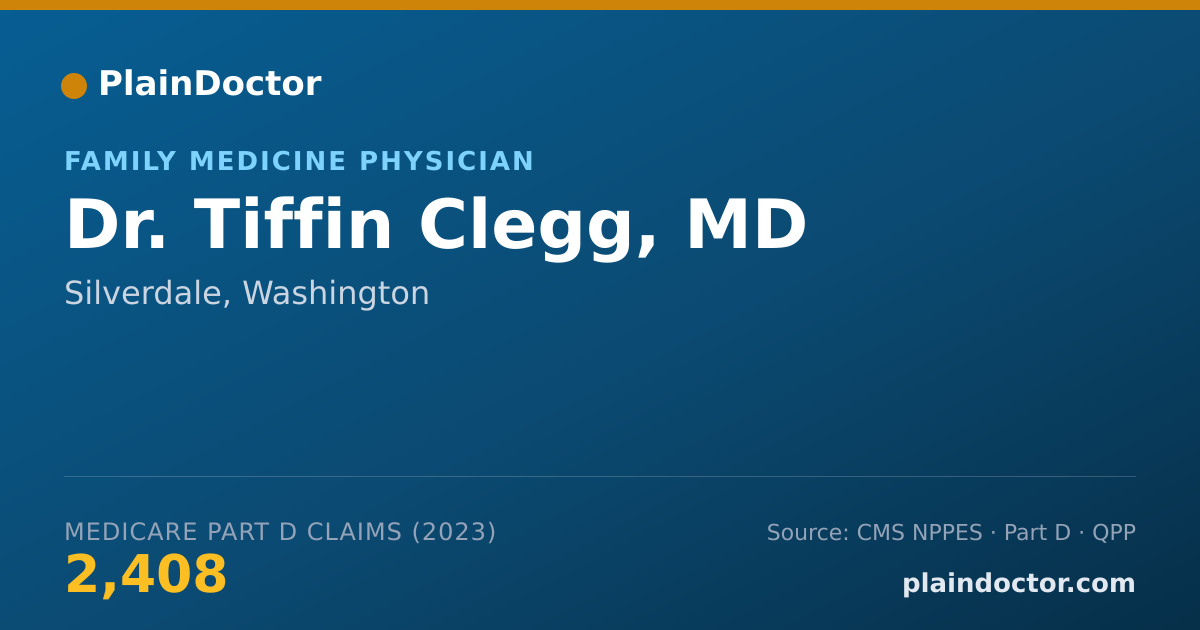 Shareable card for Tiffin Clegg, MD - Family Medicine Physician, Silverdale, WA